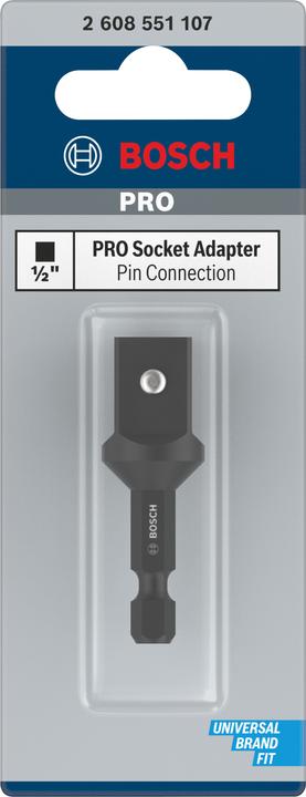 Actual product image Bosch Professional Zubehör PRO socket adapter with pin connection, 1/2", 50 mm