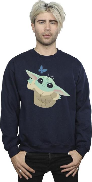Actual product image Star Wars Mens The Mandalorian Butterfly Catching Sweatshirt (M)