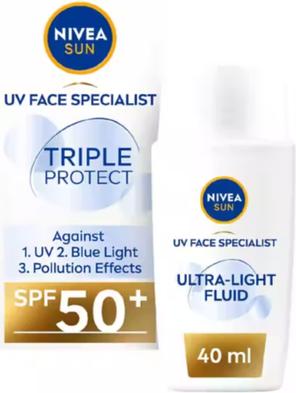 Produktbild NIVEA Sun Triple Protect Ultra-Light Hydrating Fluid (Sonnencreme Gesicht, SPF 50+, 40 ml)
