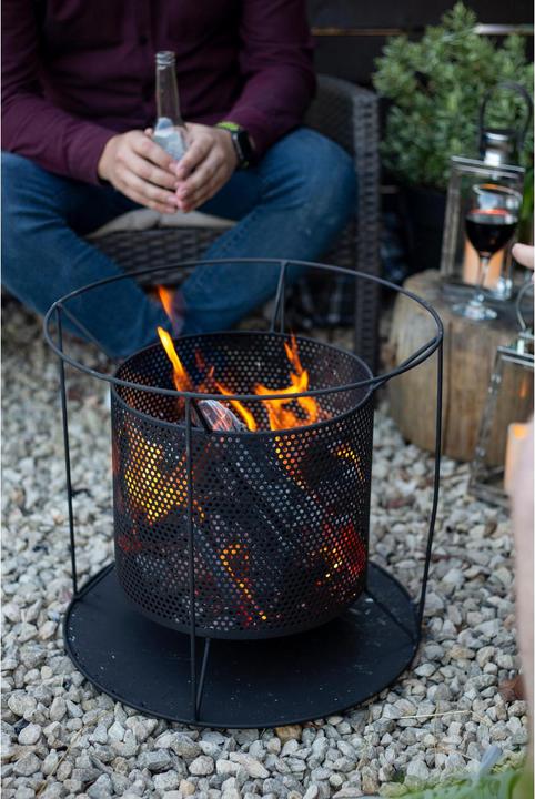 Actual product image La Hacienda Fire Basket Kora Black (44 cm)
