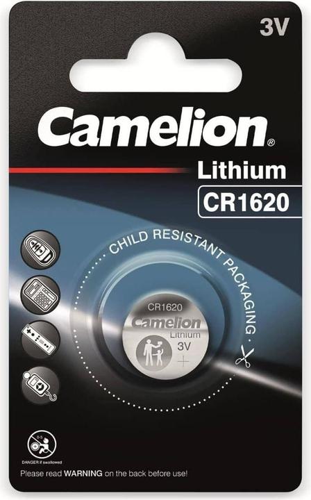 Produktbild Camelion Lithium Knopfzelle, CR1620 / DL1620 / 5009LC / E-CR1620 / 280-208, 3V - 1 Stück (1 Stk., CR1620, 70 mAh)