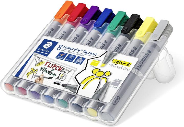 Staedtler Lumocolor flipchart marker 356 Flipchart marker met ronde punten (Veelkleurig, 2 mm, 8 x)