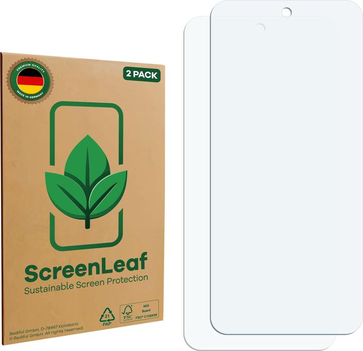 Immagine prodotto ScreenLeaf Pellicola protettiva, Proteggi Schermo Sostenibili, Clear, Antigraffio (2 Pezzo/i, Nokia G60 5G)