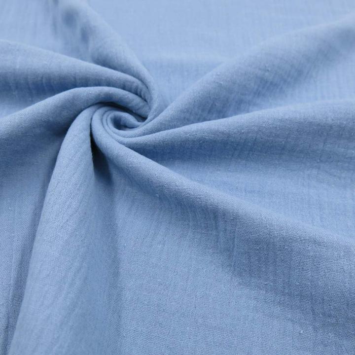 Produktbild Stoffrestposten Musselin - Rauchblau - Mindestverkaufsmenge: 1 Meter