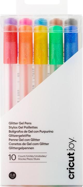 Cricut Joy Glitter Gel pens 10-pack Rainbow + Pink Brown Black (P)