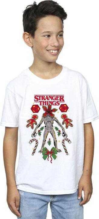 Actual product image Netflix Boys Stranger Things Christmas Demogorgon T-Shirt (140, 146)