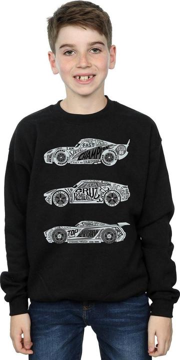 Actual product image Disney Boys Cars Text Racers Sweatshirt (128)