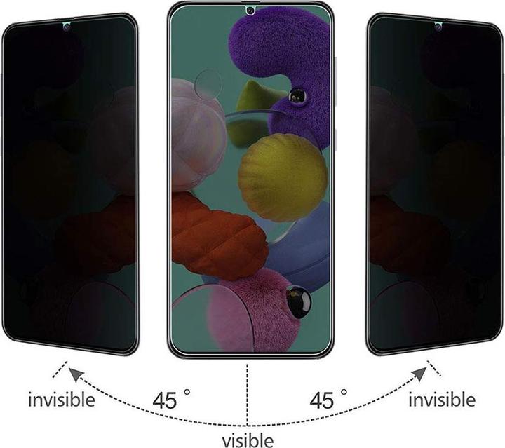 Actual product image PhoneLook 3D Tempered Glass Vitre de protection d'écran intégrale Privacy anti-espion avec bords noirs (1 Piece, Samsung Galaxy S24 FE)