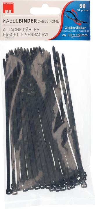 Produktbild Max Hauri Cable Home (Kunststoffkabelbinder, 150 mm, 50 Stk.)
