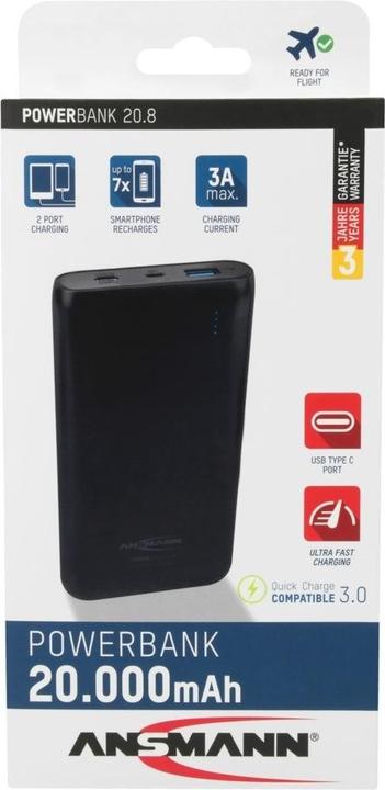 Immagine prodotto Ansmann 20,8 Tipo C (20000 mAh, 74 Wh)