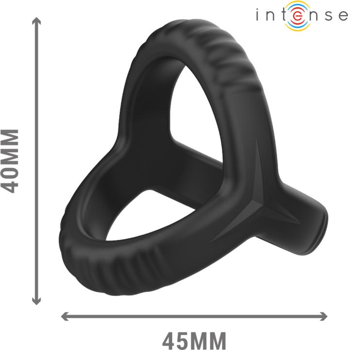 Immagine prodotto Intense Carson Doppio Cock Ring In Silicone Nero Modello 4 (13.50 cm)