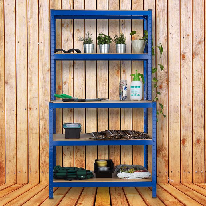 Actual product image Relaxdays Heavy-duty Rack With Workbench Blue
