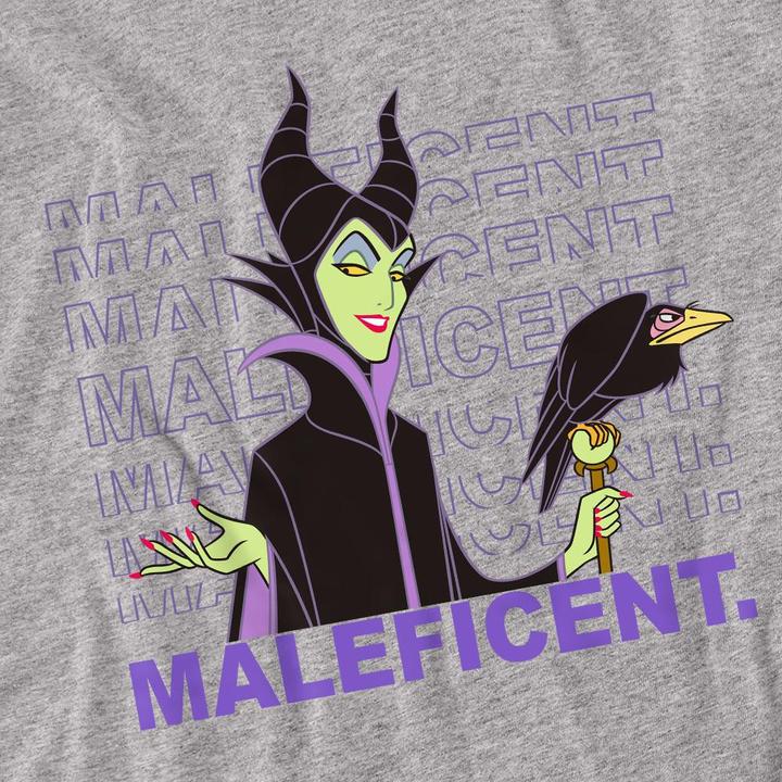 Actual product image Disney Villains Unisex Adult Maleficent Repeat Name T-Shirt (M)