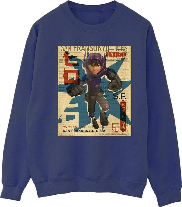 Immagine prodotto Disney Big Hero 6 Baymax Hiro Newspaper Felpa Donna (M)