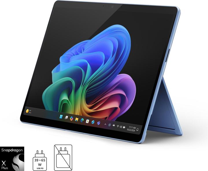 Actual product image Microsoft Surface Pro - Copilot+ PC (power supply sold separately) - 11th Edition (13", Snapdragon X Plus X1P-64-100, 16 GB, 512 GB, Without keyboard layout)