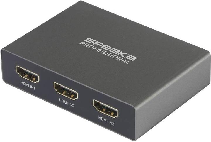 Immagine prodotto SpeaKa Professional SP-HDS-210 Switch HDMI a 3 porte con capacità Ultra HD 7680 x 4320 Pix