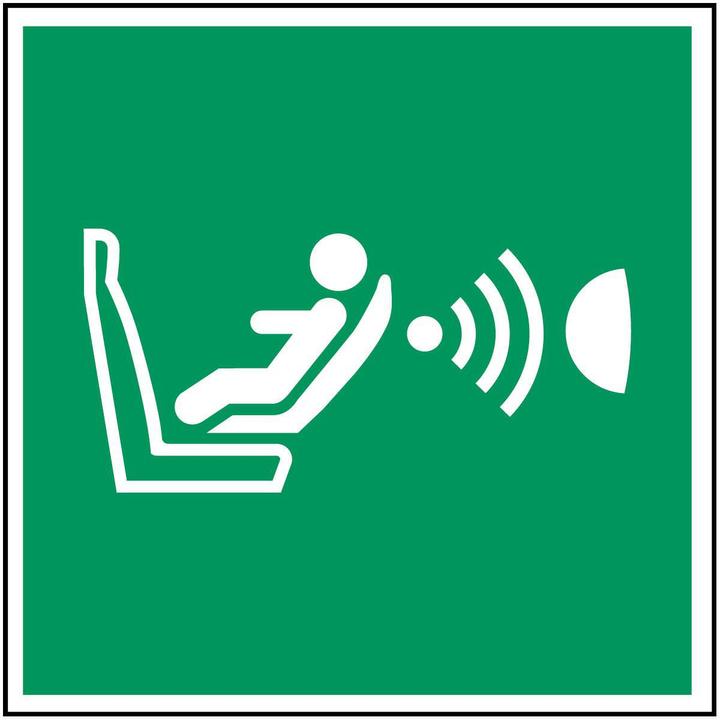 Image du produit Brady Plaque de sécurité ISO - Détection automatique du siège enfant et de son orientation (CPOD)
