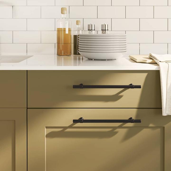 Produktbild VidaXL Möbelgriffe 5 Stk. Schwarz 192 mm Edelstahl,Farbe