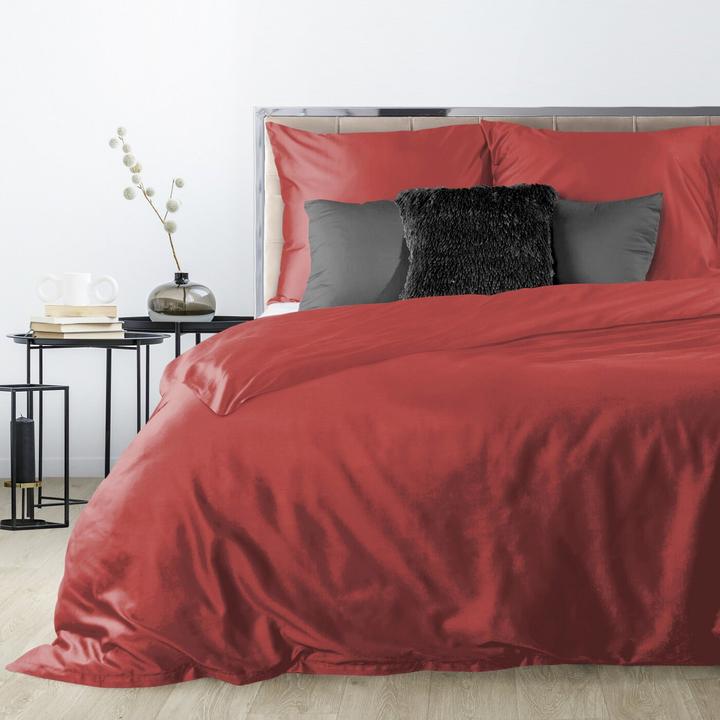 Image du produit Eurofirany EUROFIRANA NOVA Parure de lit en satin de coton de haute qualité, uni, 220 x 200 cm (Housse de couette, 220 x 200 cm)