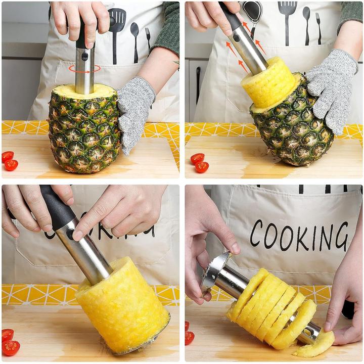 Immagine prodotto ASMI Taglia ananas in acciaio inossidabile, affetta ananas nero