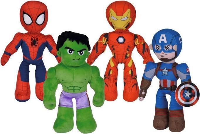 Actual product image Simba Personaggi posable body cm.25 - 4 asst (Capitan America, Iron Man, Spider Man, Hulk)