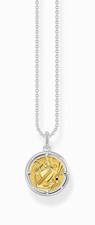 Produktbild Thomas Sabo Halskette Liebe Glaube Hoffnung (925 Sterlingsilber, Geschwärzt, 750 Gelbgold Vergoldung, 40 - 45 cm)