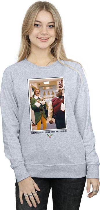 Actual product image Elf Womens/Ladies OMG Santa Photo Sweatshirt (XL)