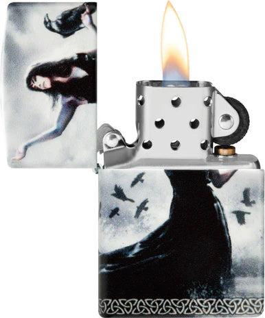 Actual product image Zippo Mazzi woman with raven