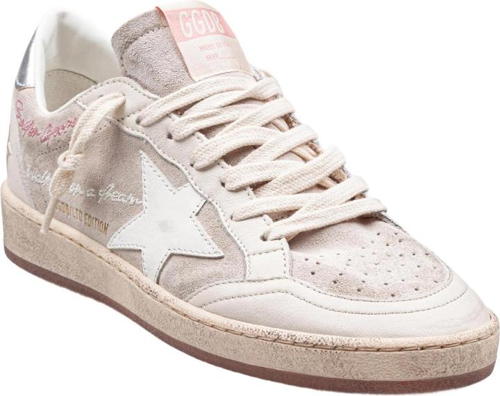 Produktbild Golden Goose ballstar sneakers in suede and leather color beige/white (42)