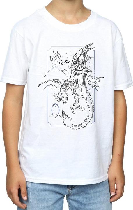 Actual product image Boys Dragon Line Art T-Shirt (116)