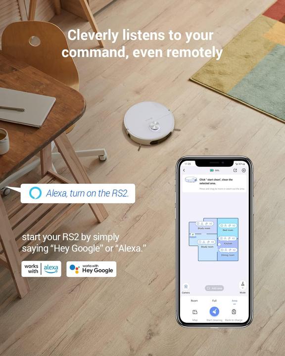 Immagine prodotto EZVIZ RS2 Robot Vacuum & Mop Combo (Robot aspirapolvere)