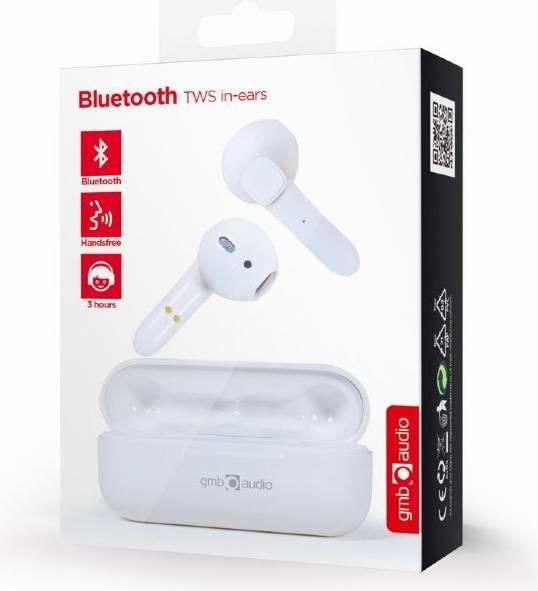 Immagine prodotto Gembird GMB Audio Cuffie stereo Bluetooth TWS /'Vienna/' (Nessuna soppressione del rumore, 12 h, Senza fili)
