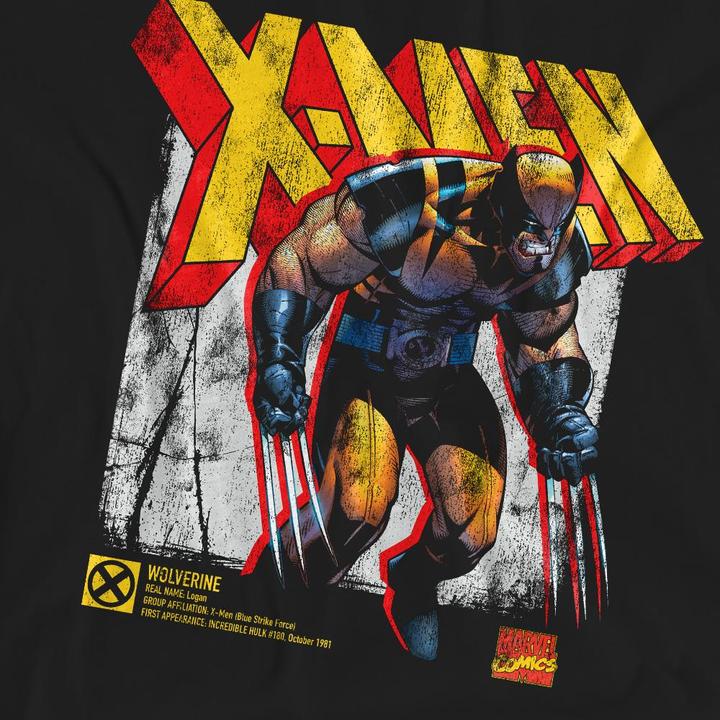 Actual product image Unisex Adult X-Men Wolverine Infographic T-Shirt (L)