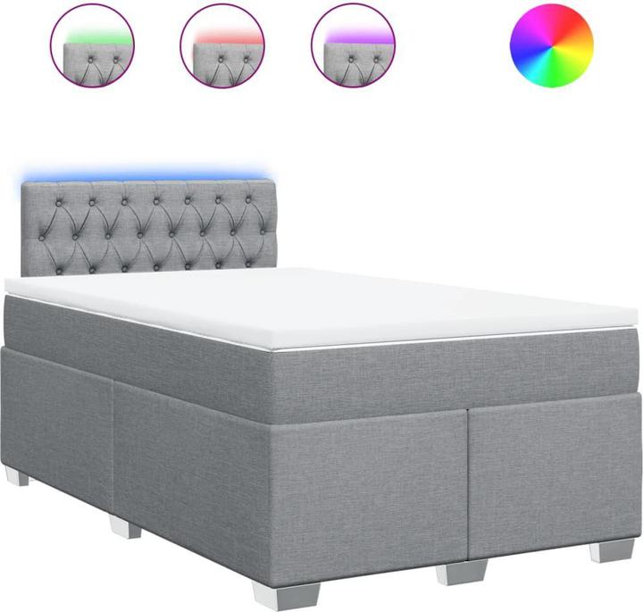 Produktbild VidaXL Bo x springbett mit Matratze 120 x 190 cm Stoff (120 x 190 cm)