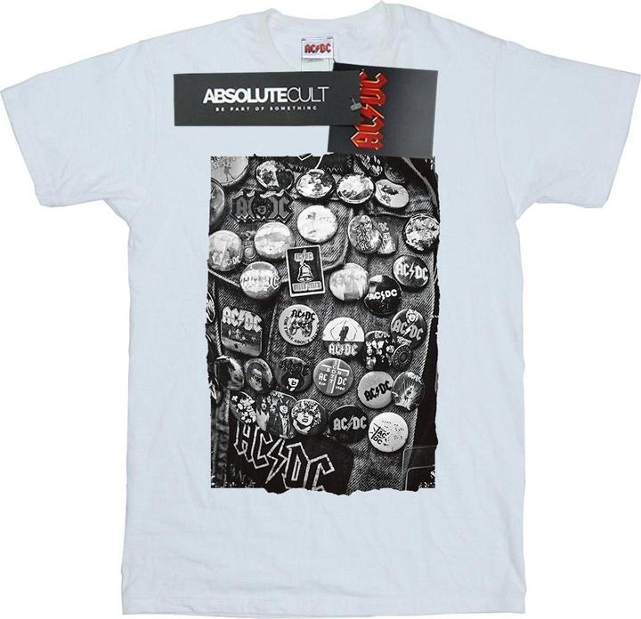 AC/DC Badges Kollektion Baumwolle Boyfriend TShirt