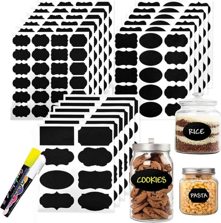Image du produit I Am Creative Etiketten Kreide Tafel im Schiefer Look Selbstklebende Aufkleber 282er Set