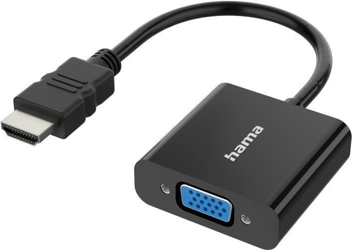 Produktbild Hama Video-Adapter, HDMI™-Stecker - VGA-Buchse, Audio-Buchse, Full-HD 1080p (Klinkenadapter)