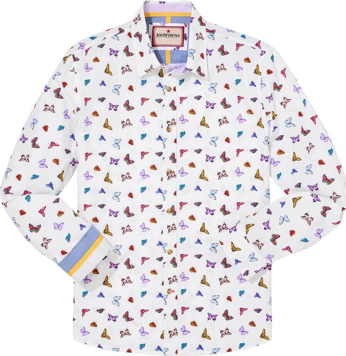 Actual product image Joe Browns Butterfly Print Contrast Trim Shirt (XL)