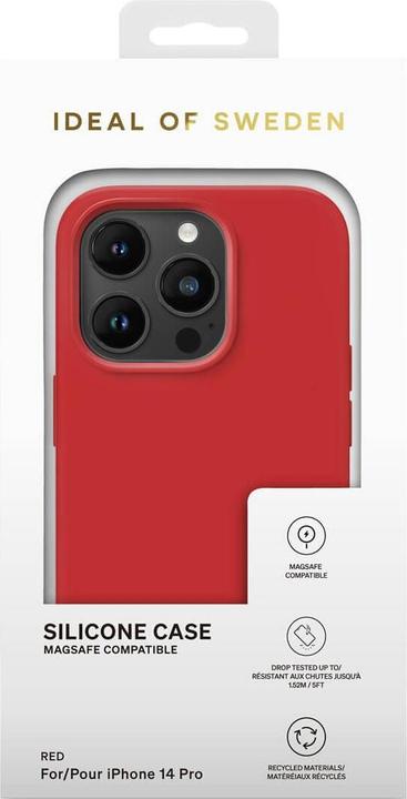Image du produit iDeal Of Sweden Designer Magsafe Silicone Cover Red (Apple iPhone 14 Pro)