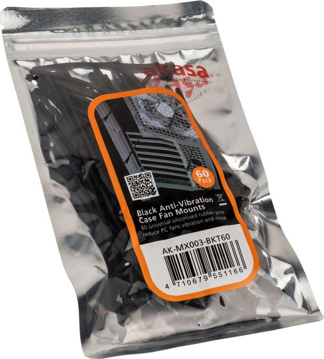 Actual product image Akasa AK-MX003 Vibration damper for fan, set of 60