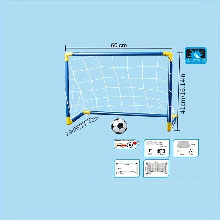 Produktbild Activity Board 2-Pack tragbares Fussballtor für Kinder, faltbares Kunststoff-Sportspielzeug, für drinnen und