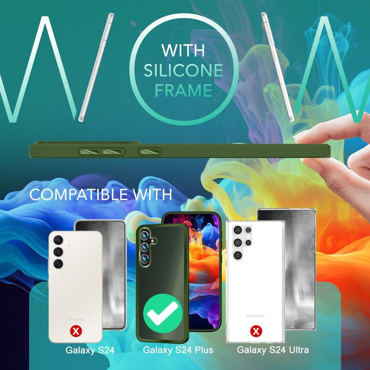 Actual product image Nalia Semi-transparent hybrid cover with protective frame (Samsung Galaxy S24+)