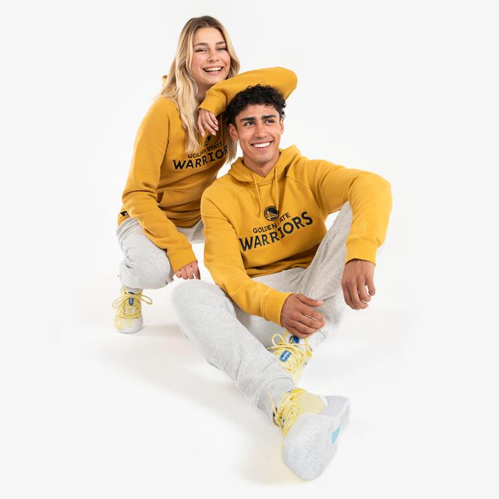 Actual product image Tarmak Women's/Men's Hooded Sweatshirt Golden State Warriors - Hoodie 900 NBA yellow (M)