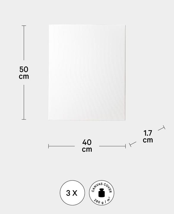 Produktbild I Am Creative Keilrahmen 3-Set BASIC (50 x 40 cm)