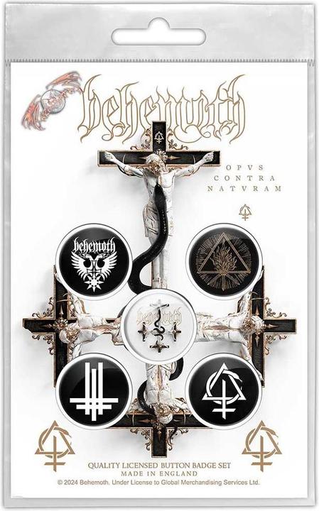 Actual product image Behemoth Opvs Contra Natvram Badge (Pack of 5)