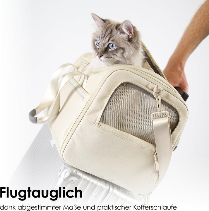 Produktbild LucyBalu CHECK-IN Katzentransporttasche (Katze, Reflektoren, Waschmaschinenfest)