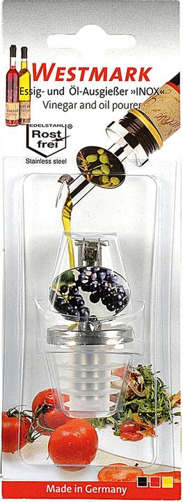 Immagine prodotto Westmark Versatore "Inox Vinegar Special", tappo in silicone, corto, tappo in metallo (1000 ml)