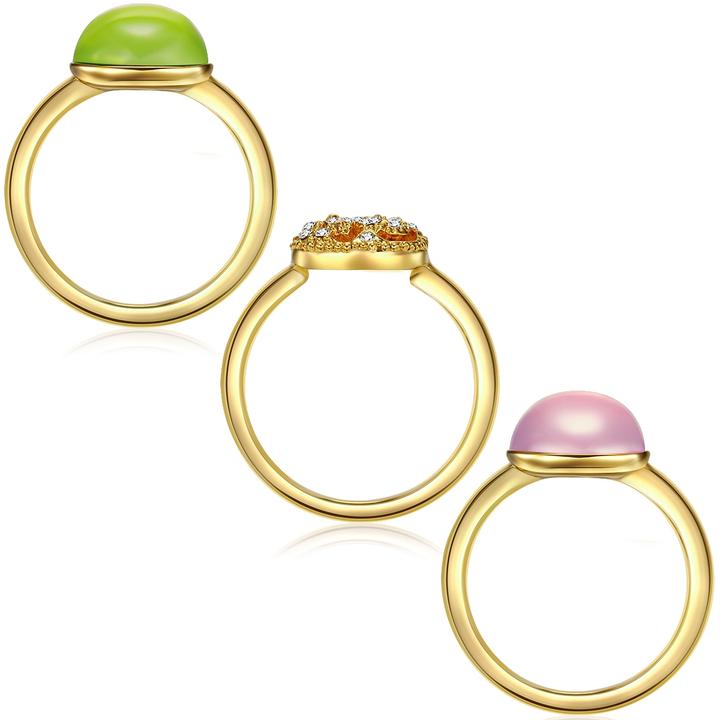 Actual product image Lulu & Jane Metal alloy decorated with crystals by Swarovski® yellow gold - 33246 (52)