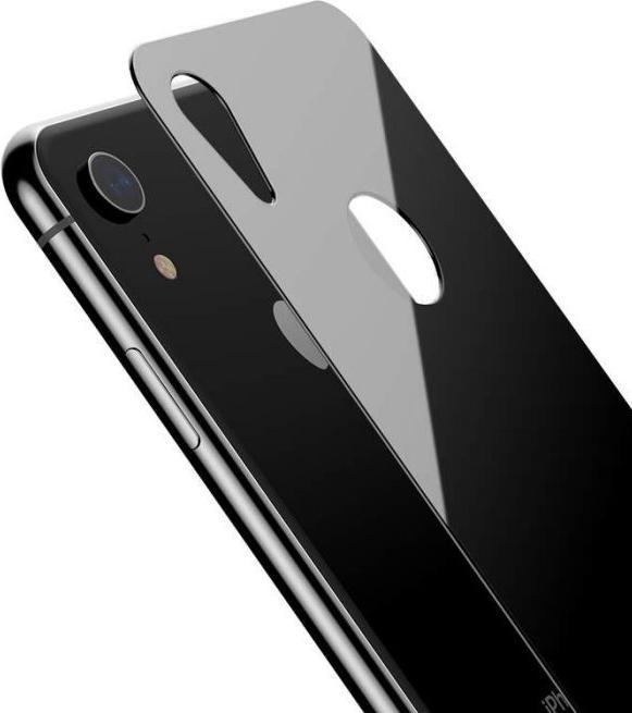 Actual product image Baseus iPhone Xr 03 mm Full coverage curved TGlass rear ProtectorBlack (1 Piece, Apple iPhone XR)