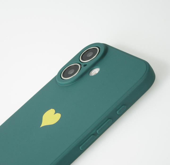 Image du produit PhoneLook Coque Silicone Mat Coeur doré (Apple iPhone 16)